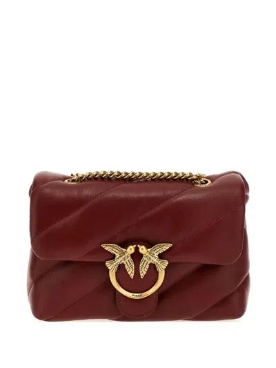 Pinko Mini Love Puff Cross Body Bag In Red