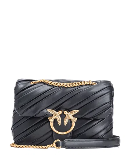 Pinko Mini Love Puff Crossbody Bag In Nero/gold