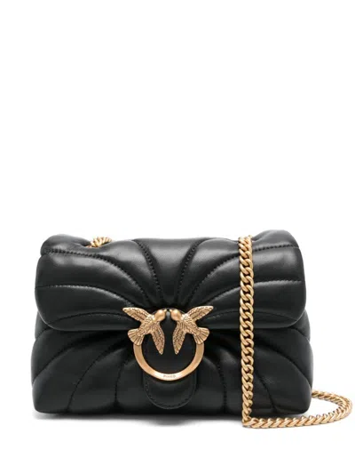 Pinko Mini Love Puff Crossbody Bag In Black