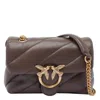 Pinko Borsa A Tracolla Media Love Bag Puff Marrone In Brown