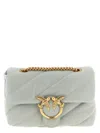 Pinko Mini Love Puff Crossbody Bag In Gray