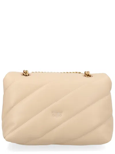 Pinko Mini Love Puff Crossbody Bag In Neutral