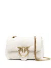Pinko Mini Love Puff Leather Shoulder Bag In White