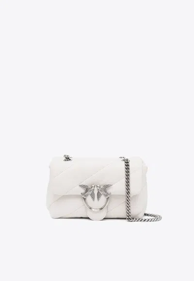 Pinko White Love Puff Mini Shoulder Bag