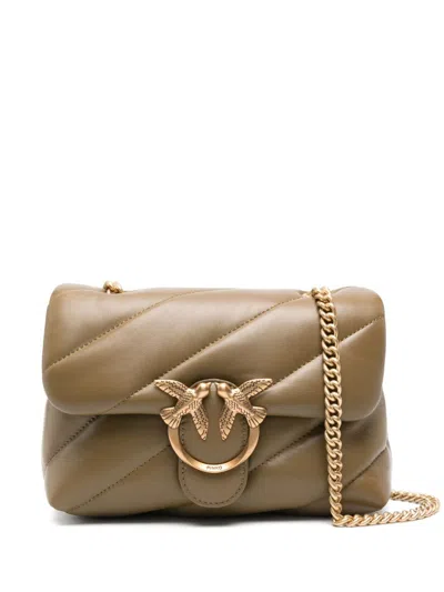Pinko Mini Love Puff Shoulder Bag In Green