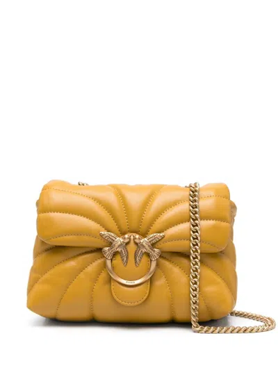 Pinko Love Puff Mini Crossbody Bags Yellow