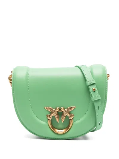 Pinko Mini Love Round Click Crossbody Bag In Green