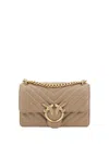 Pinko Love One Classic Shoulder Bag In Sand