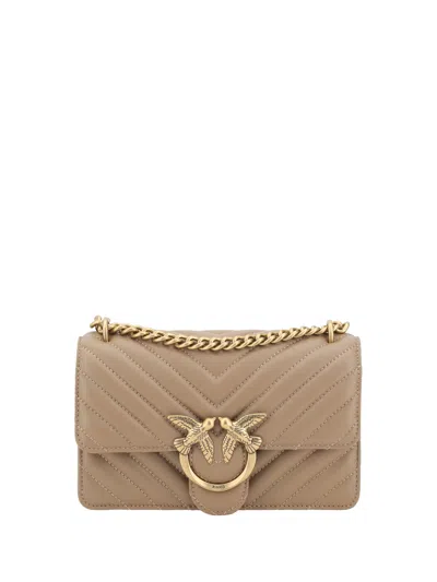Pinko Mini Love Shoulder Bag In Neutral