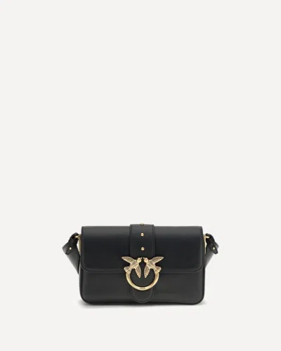 Pinko Mini Love Shoulder Bag In Black