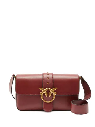 Pinko Mini Love Shoulder Bag In Red