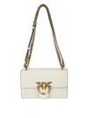 Pinko Mini Nappa Flap Bag With Gold-tone Logo Clasp In Multi