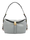 Pinko Saddle Horizontal Mini Shoulder Bag In Gray