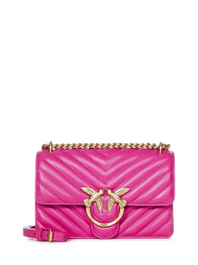 Pinko Mini Pink Nappa Shoulder Bag