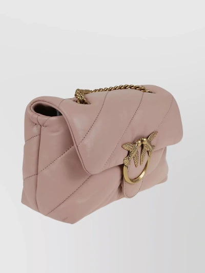 Pinko Love Mini Puffer Crossbody Bag In Cream
