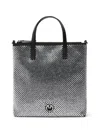 Pinko Mini Rhinestone Tote Bag In Black