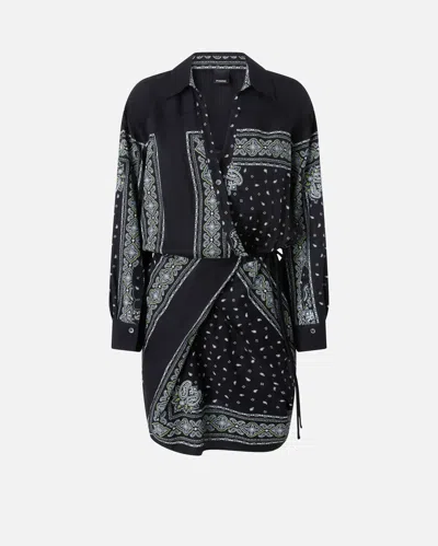 PINKO MINI SHIRT DRESS WITH BANDANA PRINT