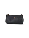 Pinko Leather Mini Baguette Bag In Black