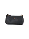 Pinko Leather Mini Baguette Bag In Black