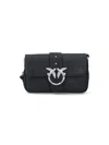 Pinko Love One Classic Leather Shoulder Bag In Black