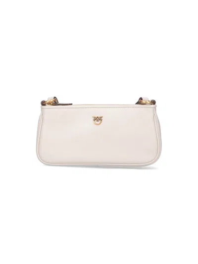 Pinko Mini Shoulder Bag In White
