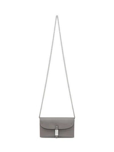 Pinko Mini Shoulder Bag With Chain Handle In Grigio Asfalto