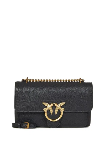 Pinko Mini Shoulder Bag With Chain Strap In Black
