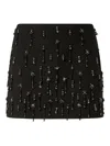 Pinko Miniskirt Memory With Crystals And Pearls In Black