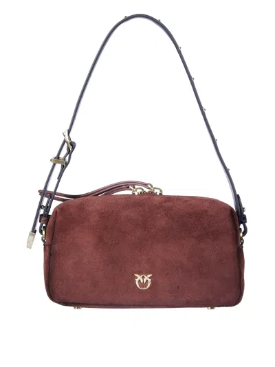 Pinko Mini Stylish Crossbody Bag In Marrone