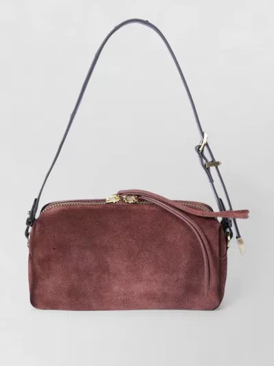 Pinko Mini Suede Clutch Bag Adjustable Strap
