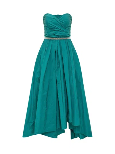 Pinko Mini Suit With Elegant Tailored Design In Verde Mattonella