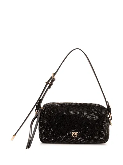 Pinko Mini Tri-compartment Shoulder Bag With Micro Appliqué Detailing