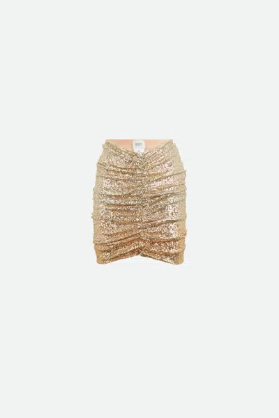 Pinko Minigonna In Paillettes Oro In Gold