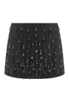 Pinko Miniskirt Memory With Crystals And Pearls In Black