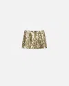 Pinko Sequinned Mini Skirt In Or/cristal