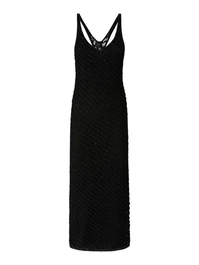 Pinko Miraggio Viscose Blend Dress In Black
