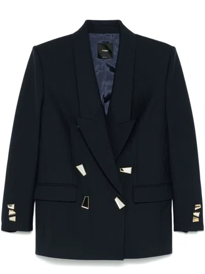 Pinko Mirror-detail Blazer In Blue