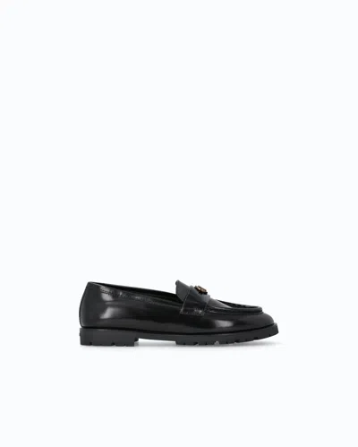 Pinko - Mocassin En Cuir Avec Logo Et Semelle Crantée - 35 In Black