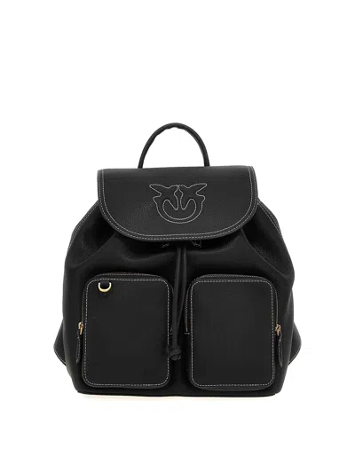 Pinko Carrie Backpack In Black