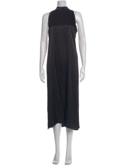 Pre-owned Pinko Mock Neck Long Dress W/ Tags In Black