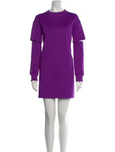 Pre-owned Pinko Mock Neck Mini Dress W/ Tags In Purple