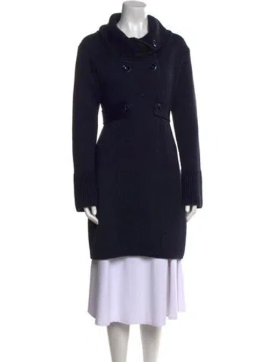 Pre-owned Pinko Mock Neck Sweater In Blue