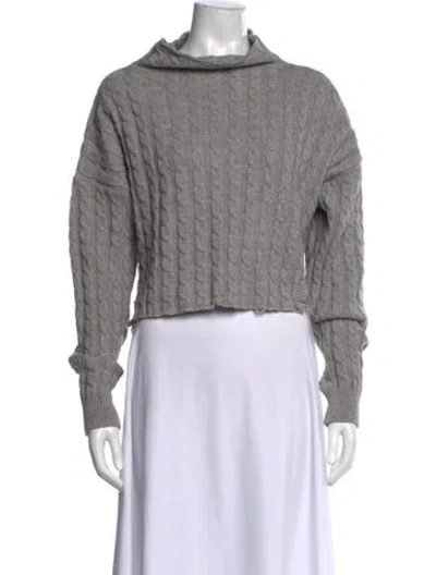 Pre-owned Pinko Mock Neck Sweater In Grey