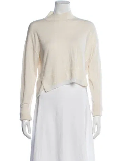 Pre-owned Pinko Mock Neck Sweater In Neutral