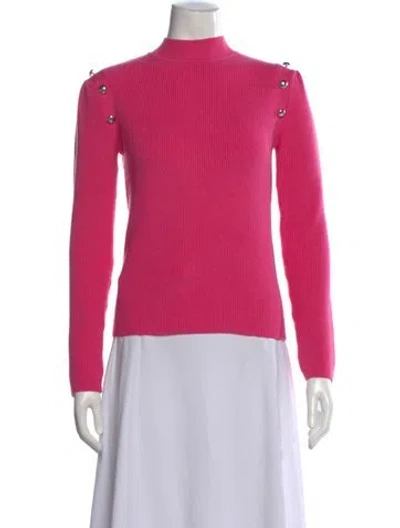 Pre-owned Pinko Mock Neck Sweater In Pink