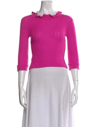 Pre-owned Pinko Mock Neck Sweater In Pink