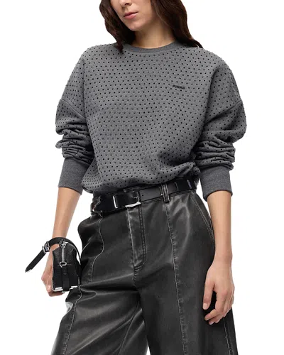 Pinko Monaci Maglia Felpa Melange Fu Sweatshirt In Gold