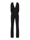 Pinko Chain Draped-bodice Jumpsuit In Black