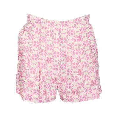 Pinko Monogram Embroidered Shorts In Multi