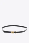 Pinko Thin Leather Belt 1 Cm In Black